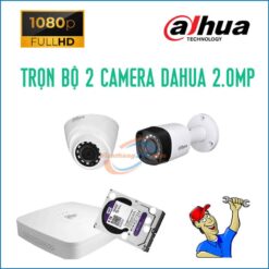 Trọn bộ 2 camera Dahua 2.0MP