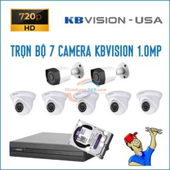 Trọn bộ 7 camera KBVision 1.0MP