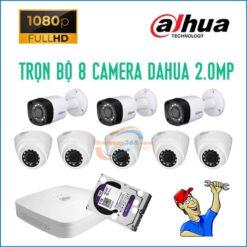Trọn bộ 8 camera Dahua 2.0MP